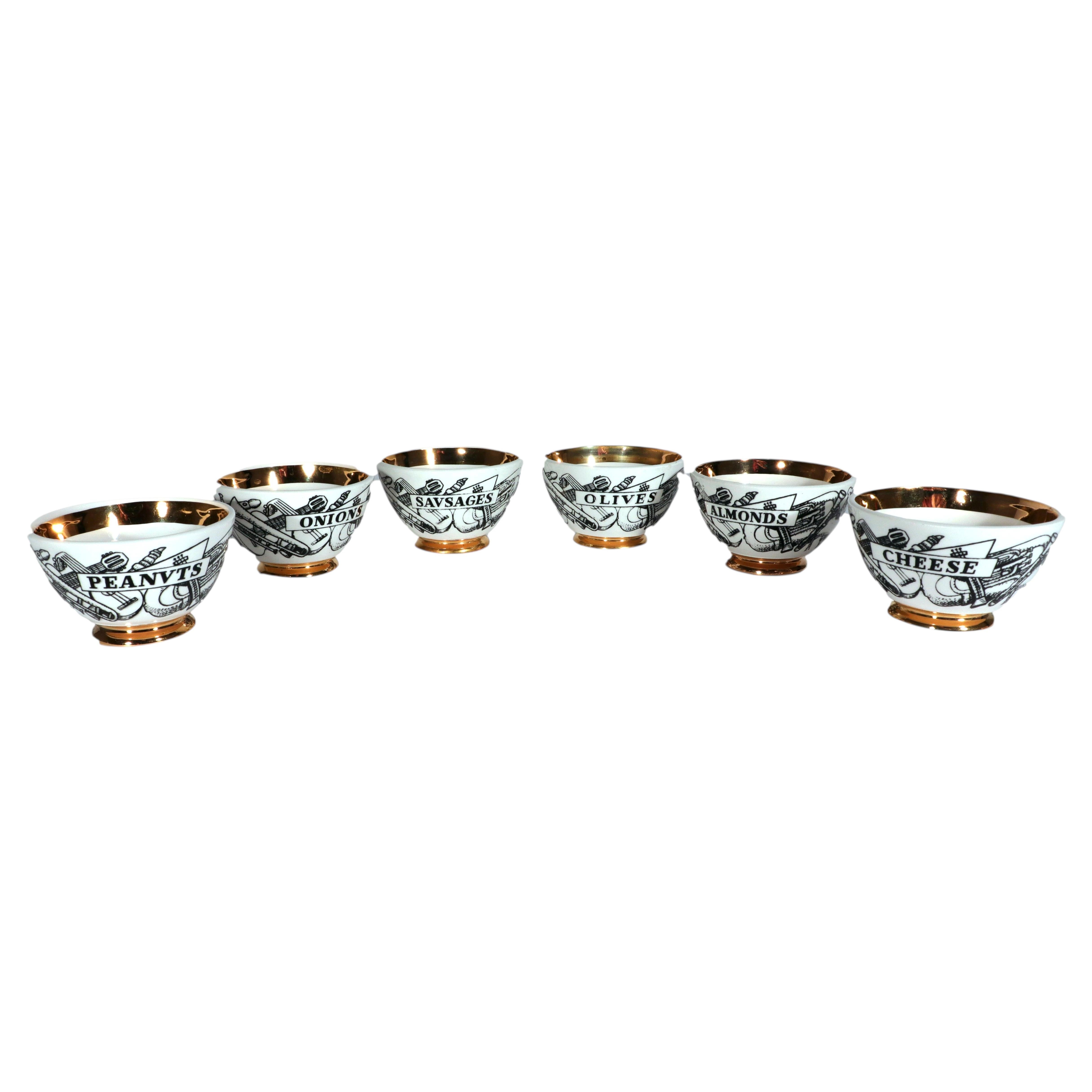 Mid-Century Whimsy: Piero Fornasetti Ceramic Appetizer Bowls