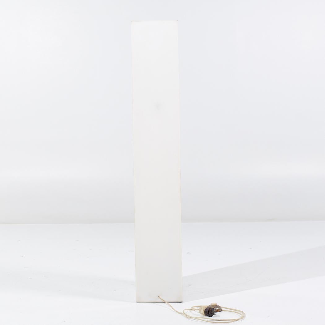 Late 20th Century Mid Century White Acrylic Floor Lamp For Sale