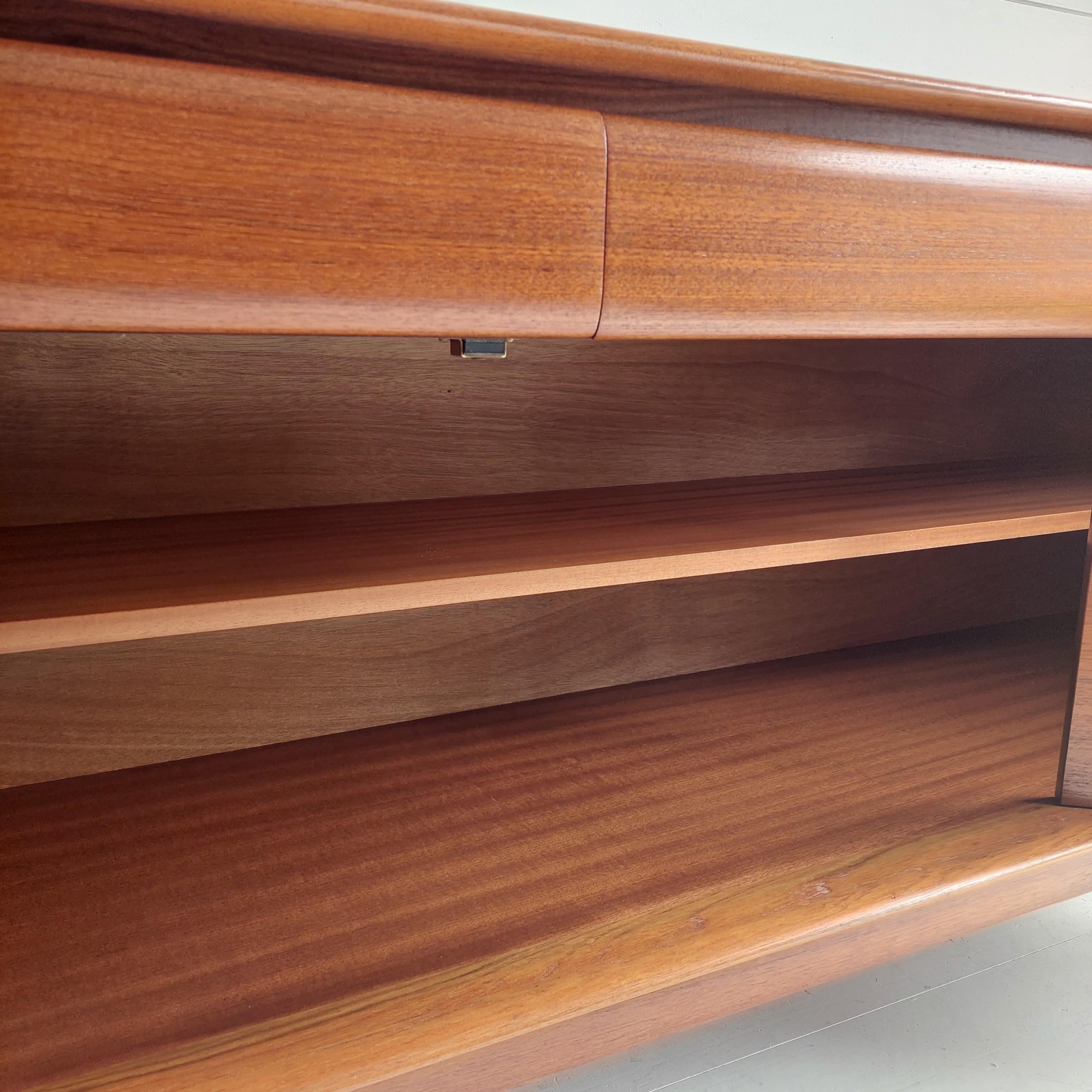 Mid Century White and Newton Teak Sideboard 