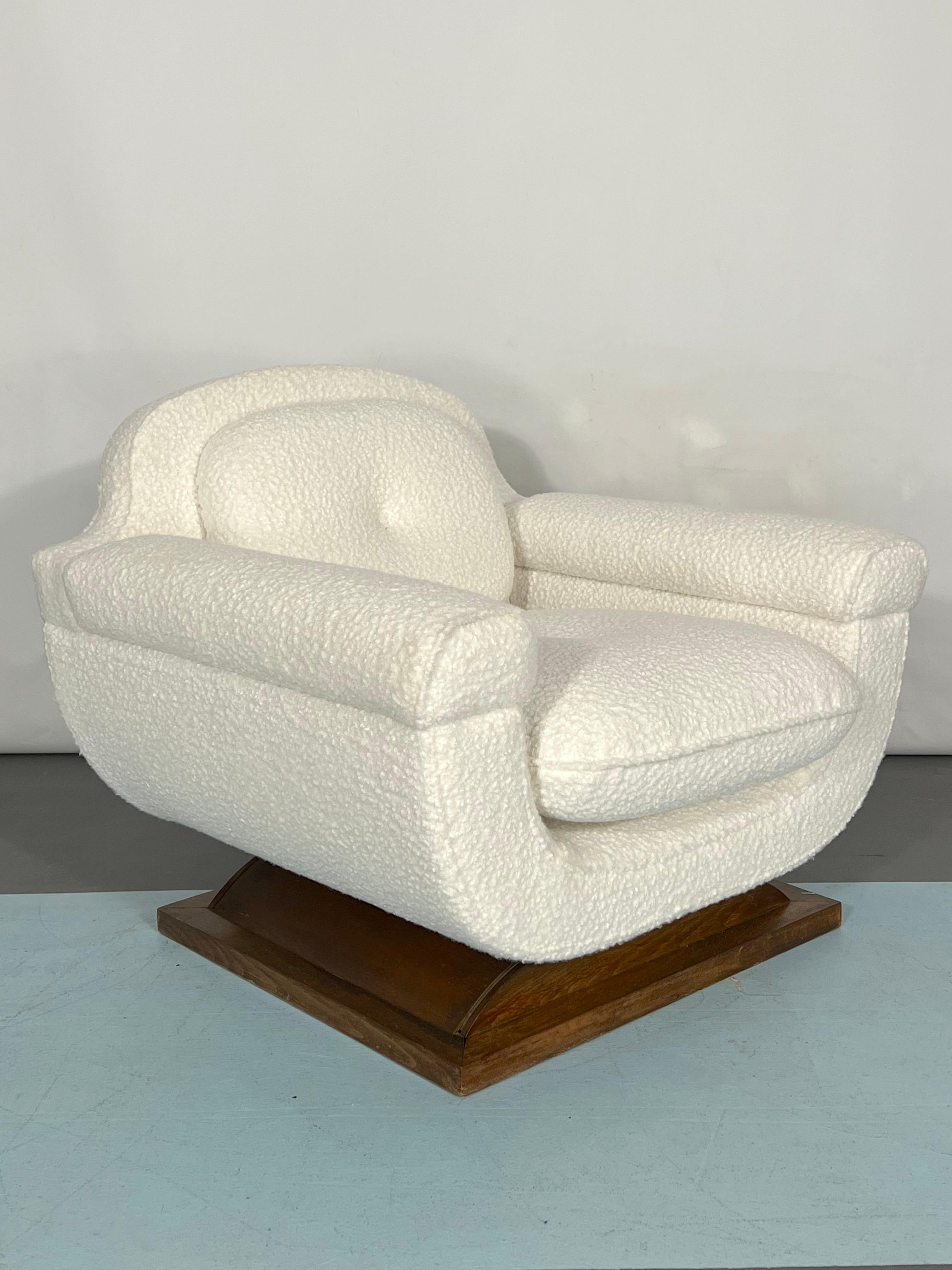 Mid-Century White Art Deco Sofa and Armchair, Italy, 1930s For Sale 7