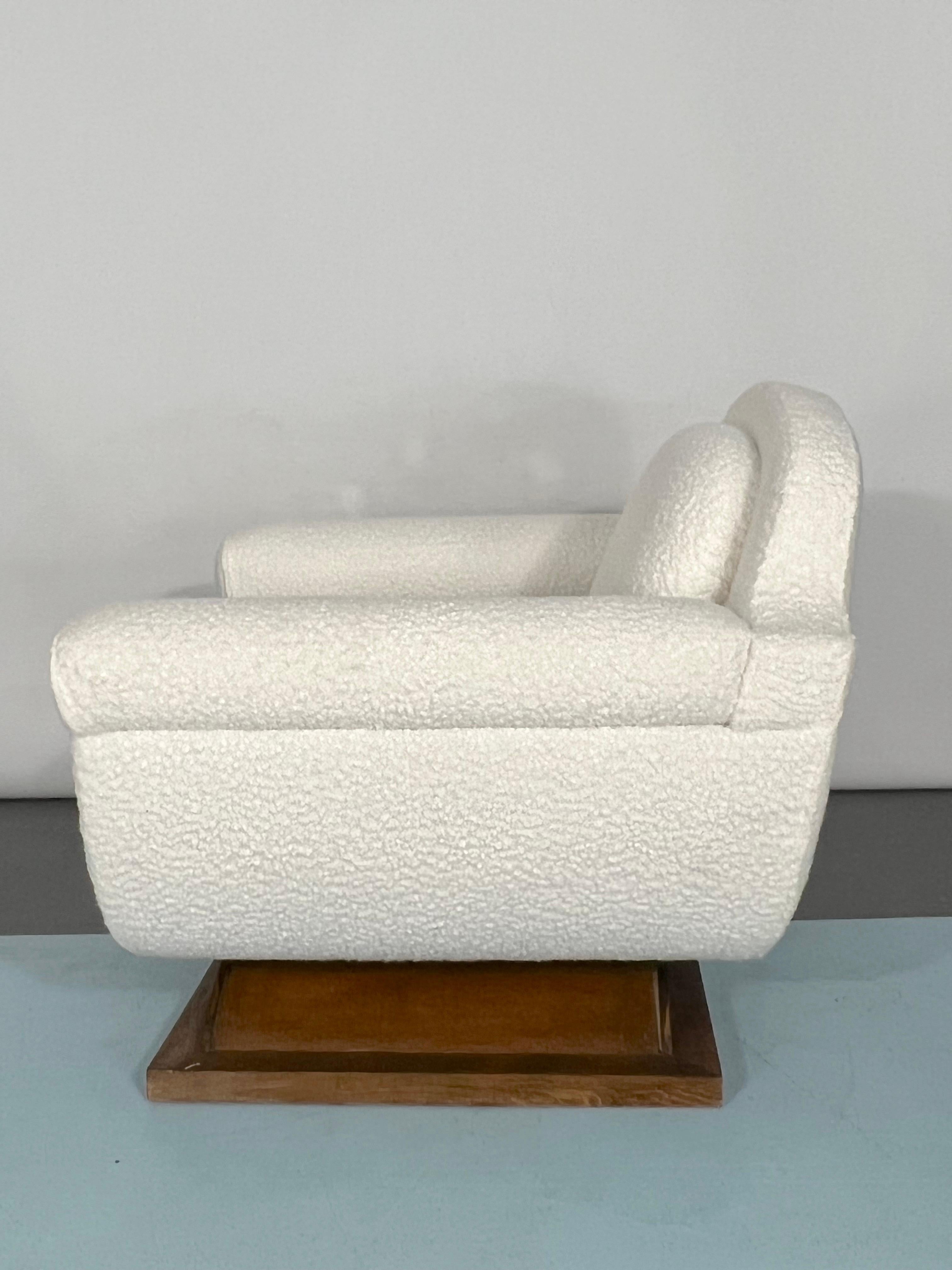 Weißes Art-Déco-Sofa und Sessel aus der Mitte des Jahrhunderts, Italien, 1930er Jahre im Angebot 11