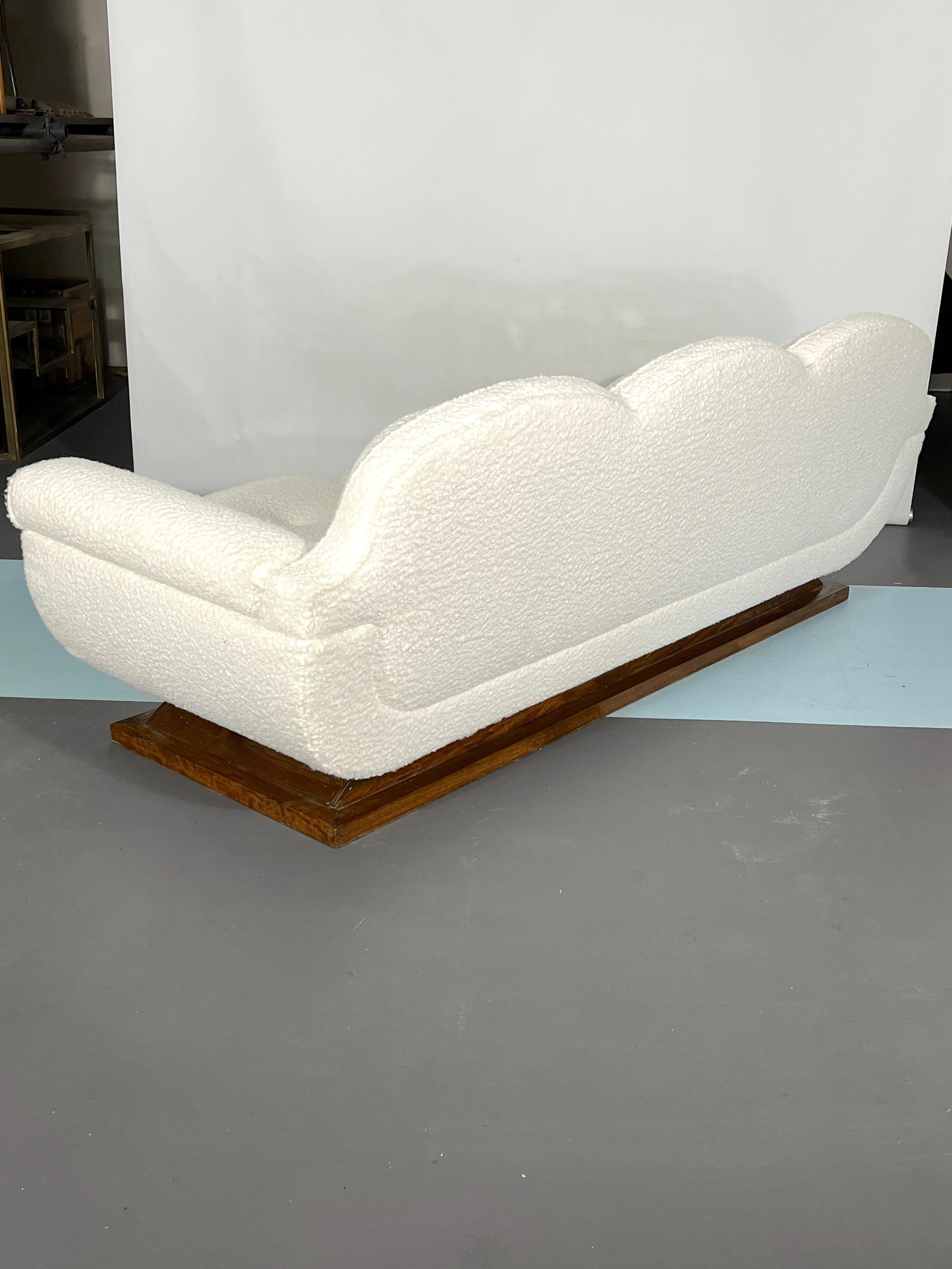 Mid-Century White Art Deco Sofa and Armchair, Italy, 1930s For Sale 1