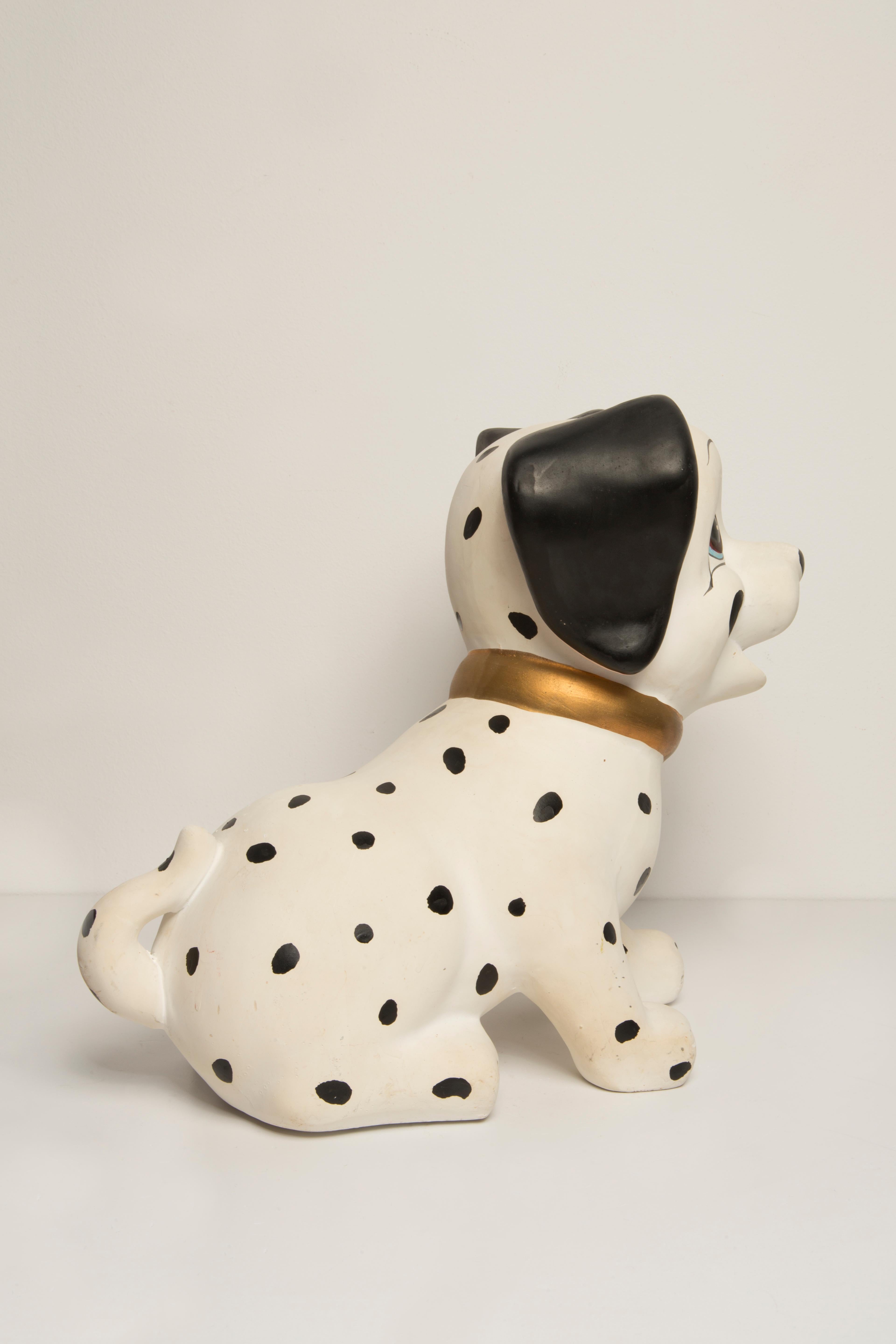 20th Century Midcentury White Big Dalmatian Dog Sculpture, Italy, 2000s For Sale