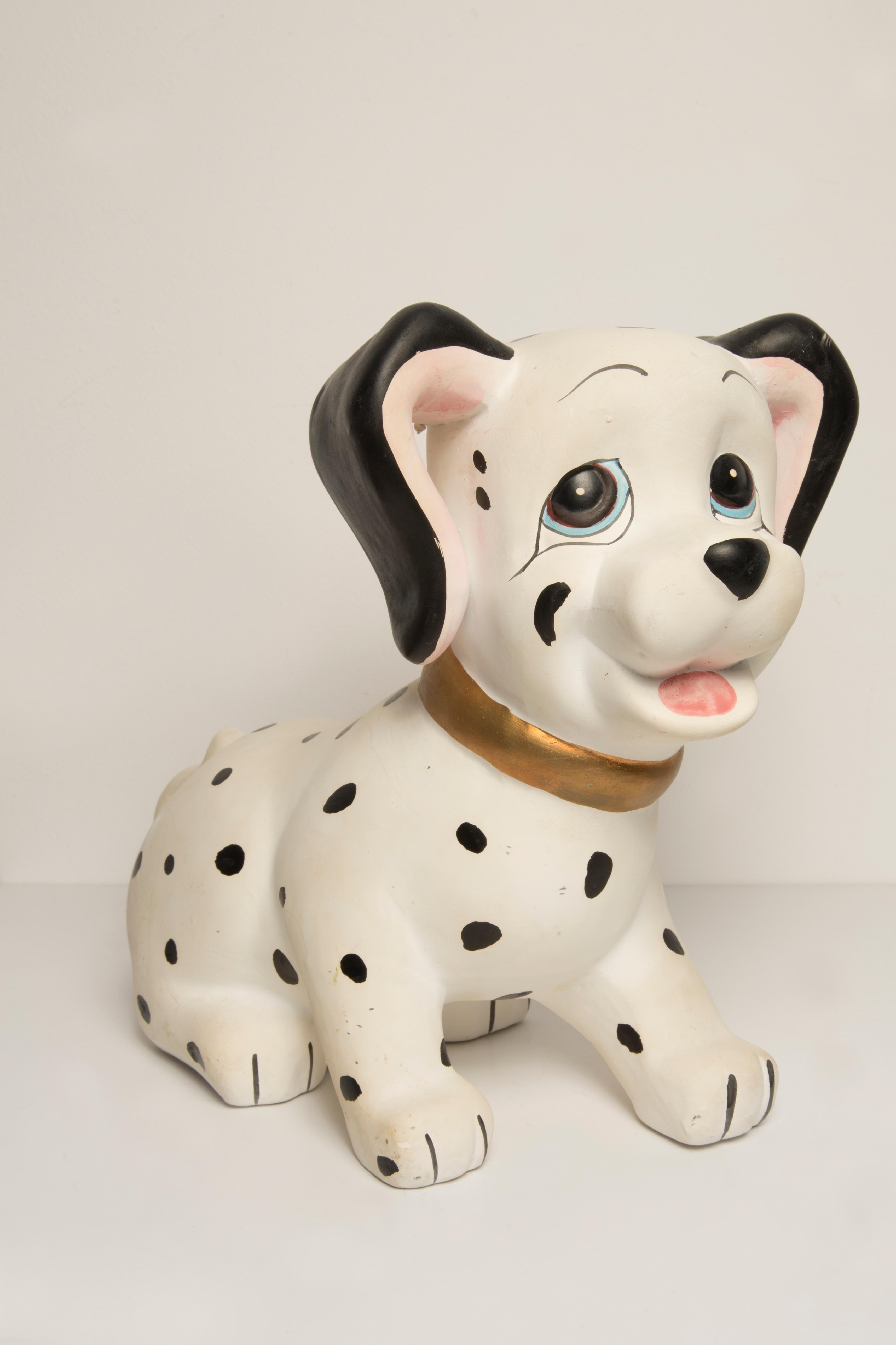Mid-Century Modern Midcentury White Big Dalmatian Dog Sculpture, Italy, 2000s For Sale
