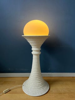 Mid Century White Ceramic  Space Age Floor Lamp by Doria Leuchten, 1970s
