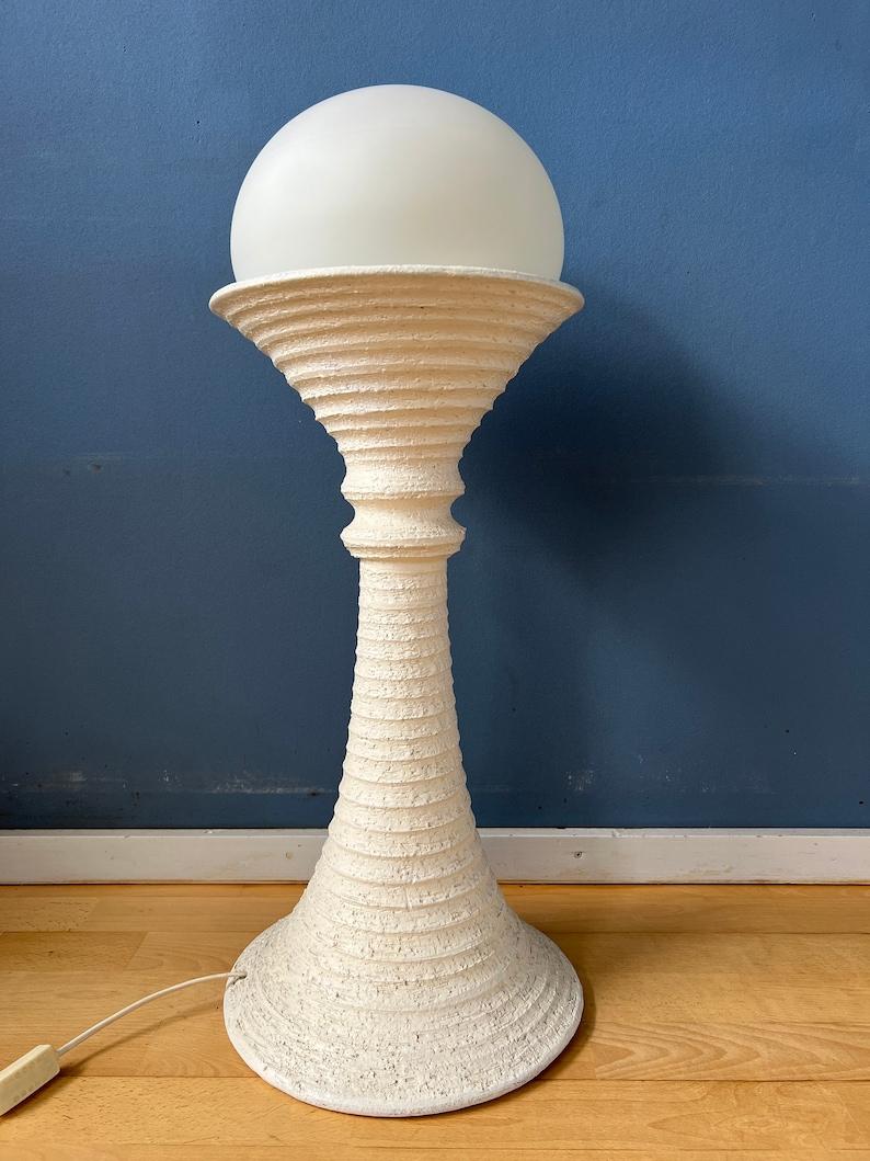Mid Century White Ceramic  Space Age Floor Lamp by Doria Leuchten, 1970s For Sale 2