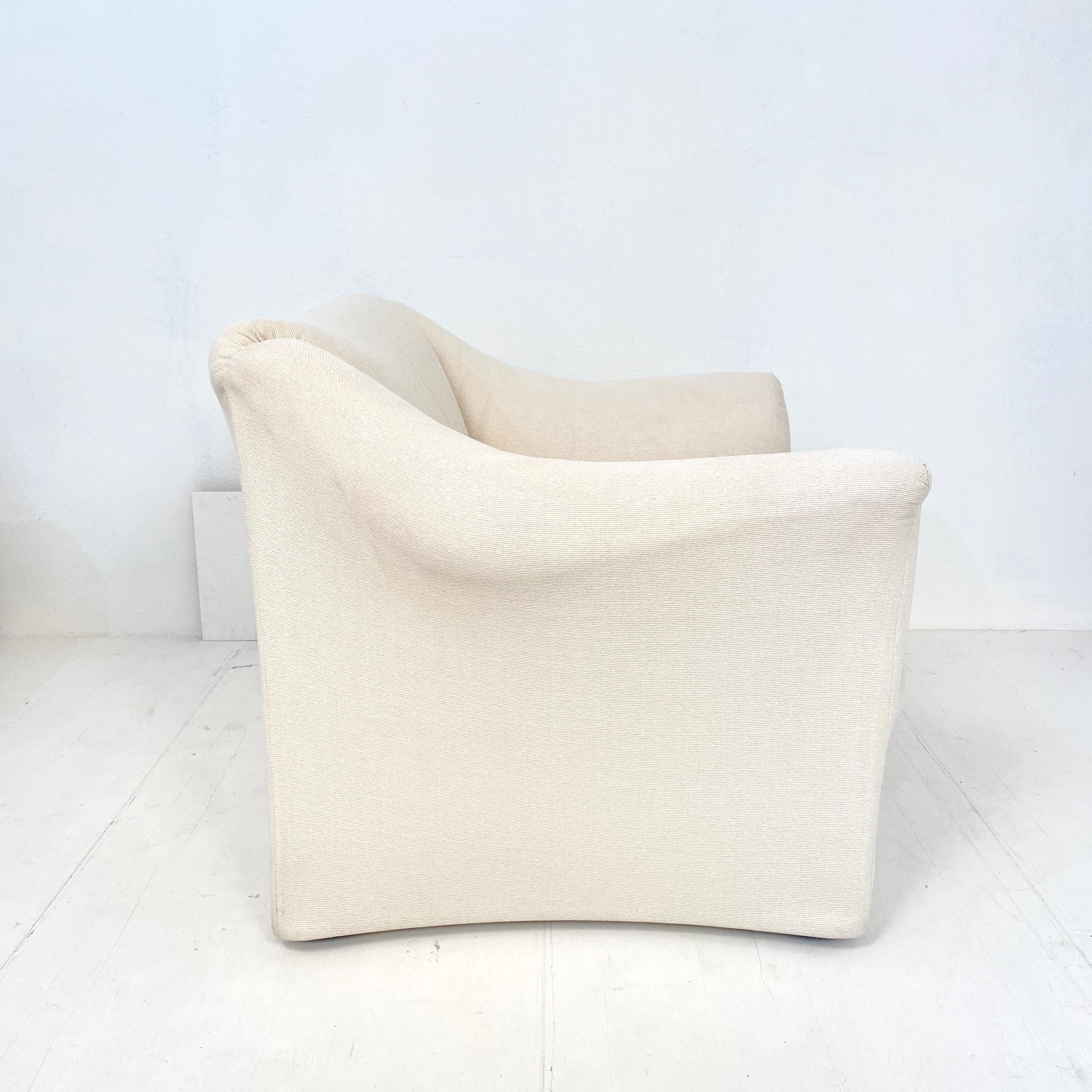 Mid Century White Club Lounge Chair by Mario Bellini Model 685 Tentazione, 1976 4
