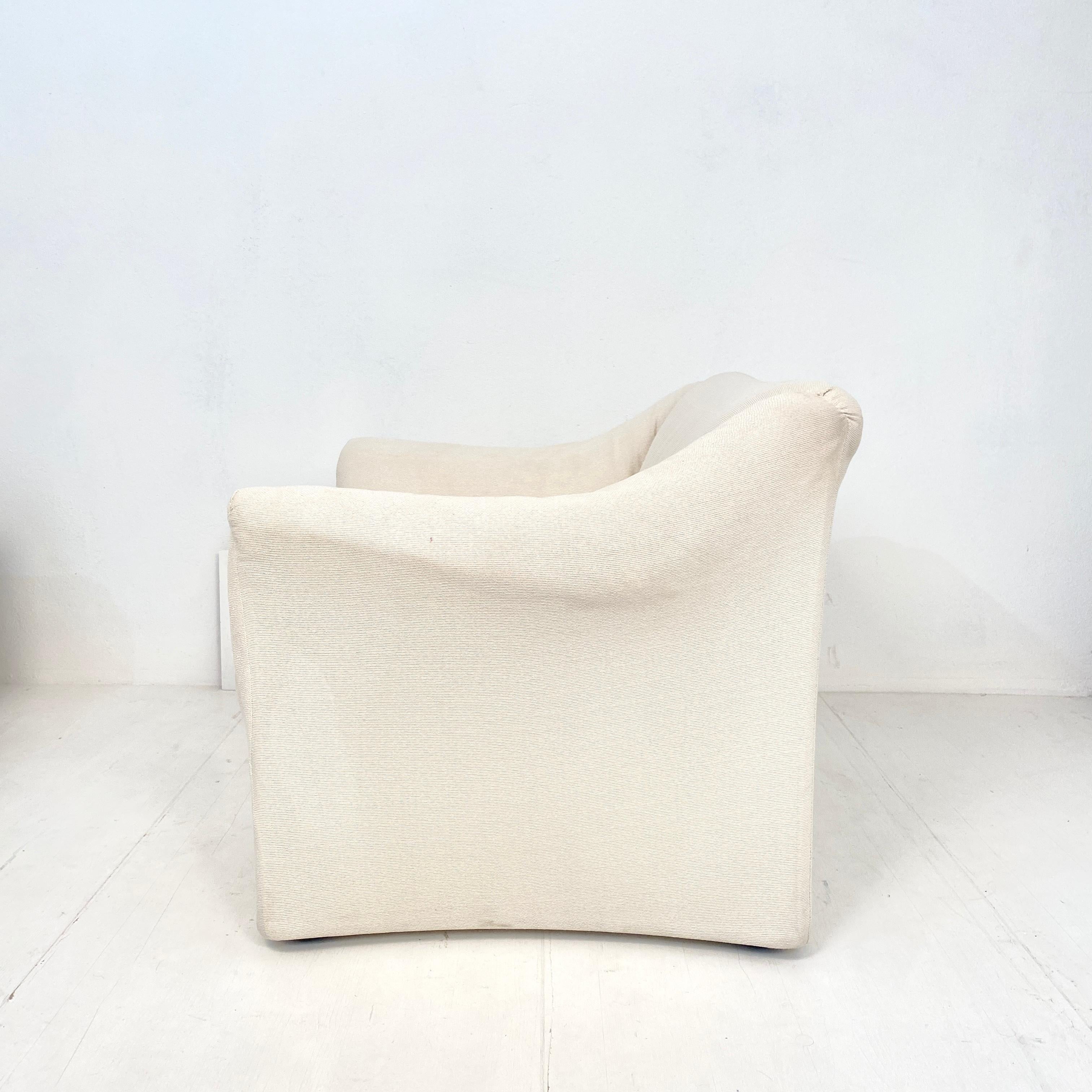 Mid Century White Club Lounge Chair by Mario Bellini Model 685 Tentazione, 1976 7