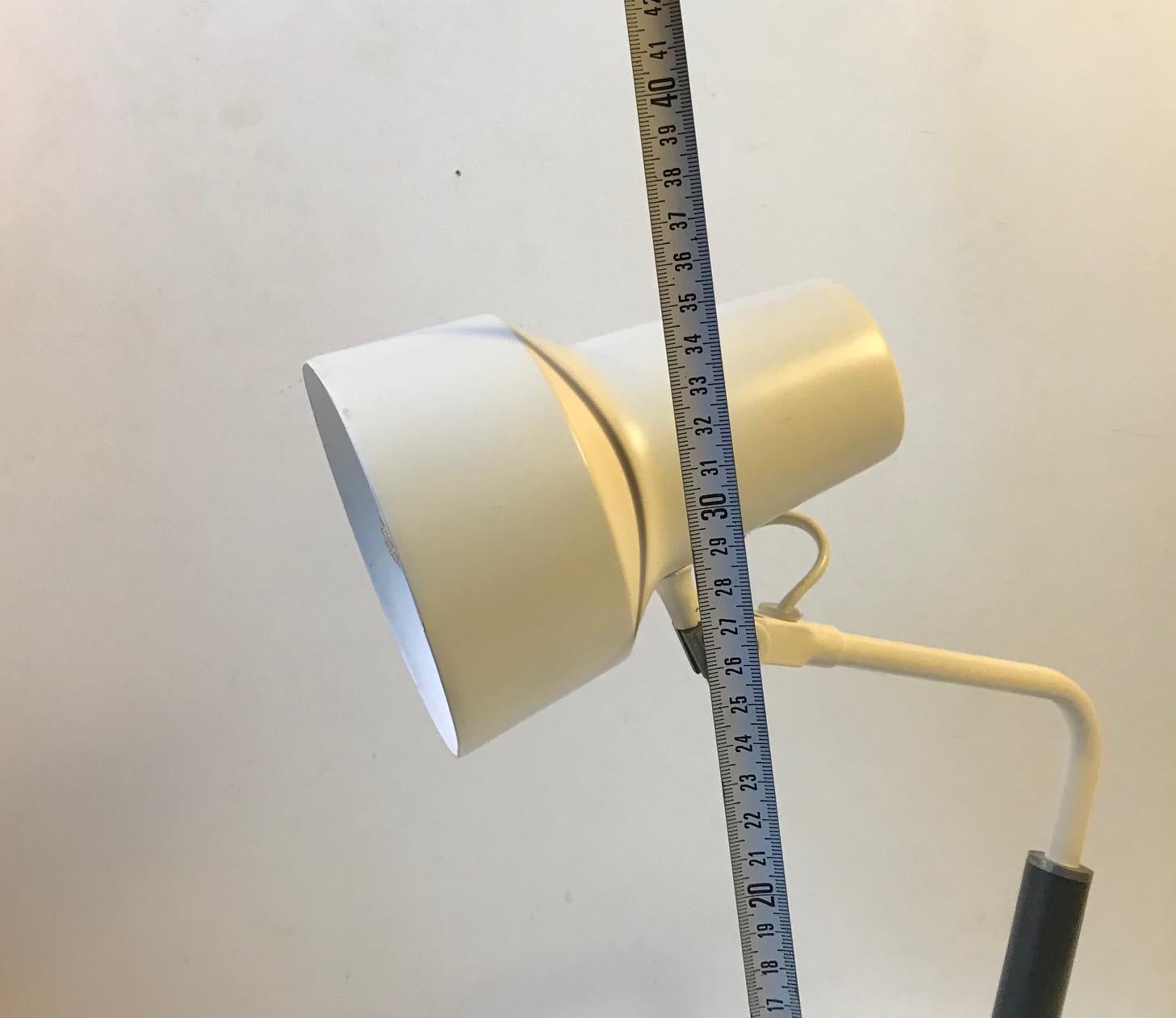 White Scandinavian Modern Table or Wall lamp by Jac Jacobsen for Luxo For Sale 1