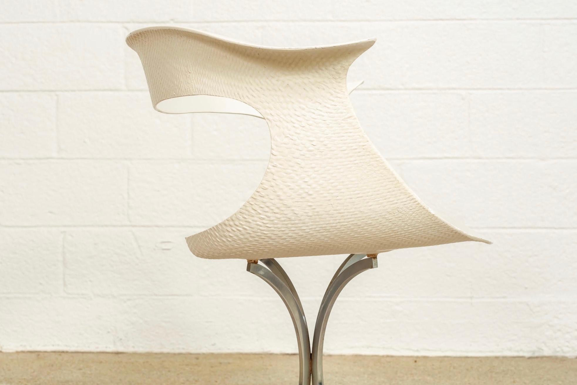 Mid Century White Fiberglass Chair by Erwine and Estelle Laverne 3
