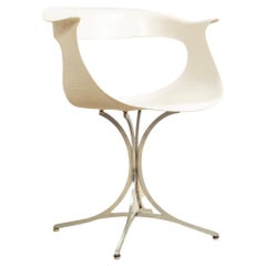 Mid Century White Fiberglass Chair by Erwine and Estelle Laverne