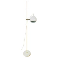 Vintage Midcentury White Floor Lamp in the Style of Joe Colombo, 1960s