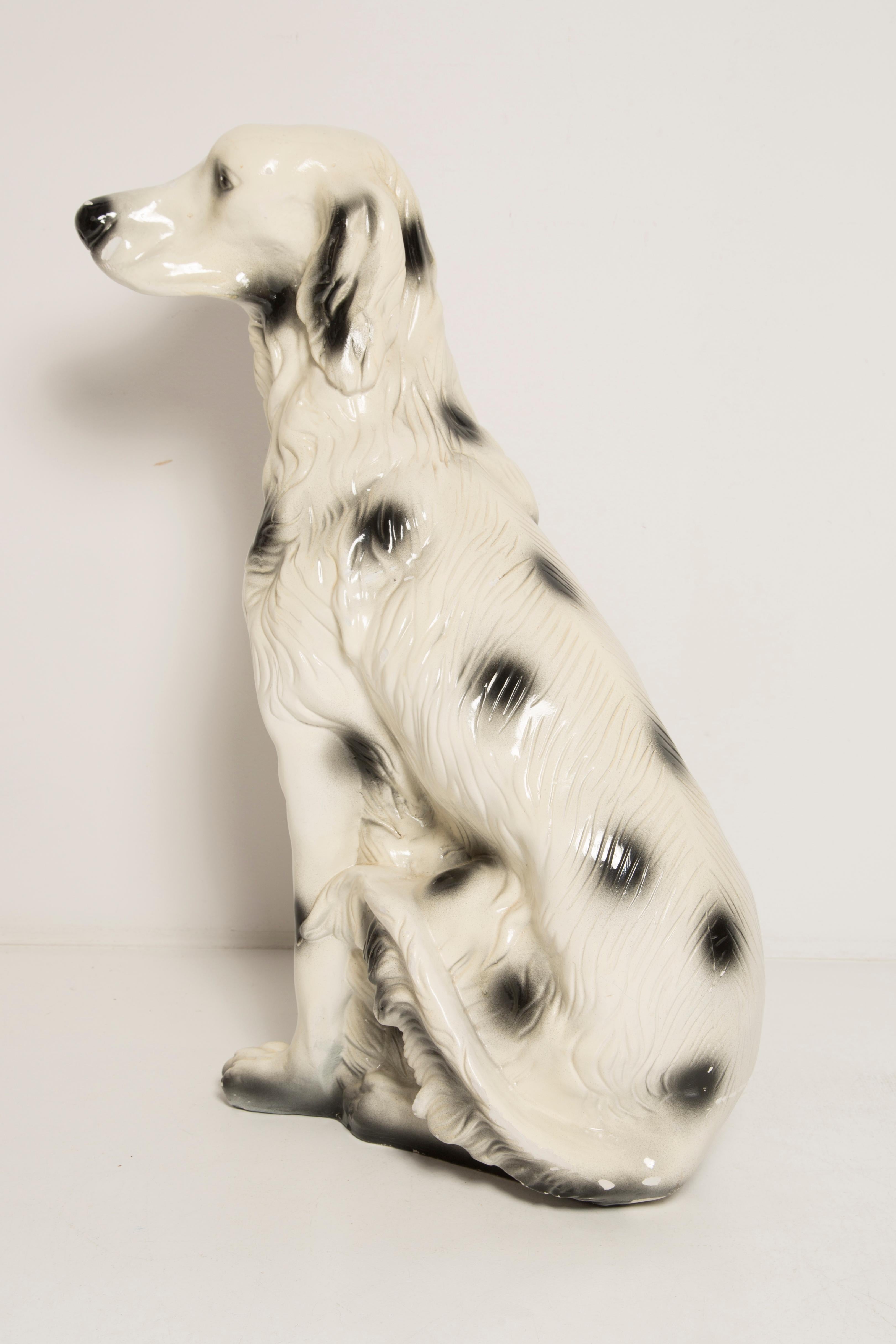 Midcentury White Giant Dalmatian Dog Sculpture, Italy, 1960s 2