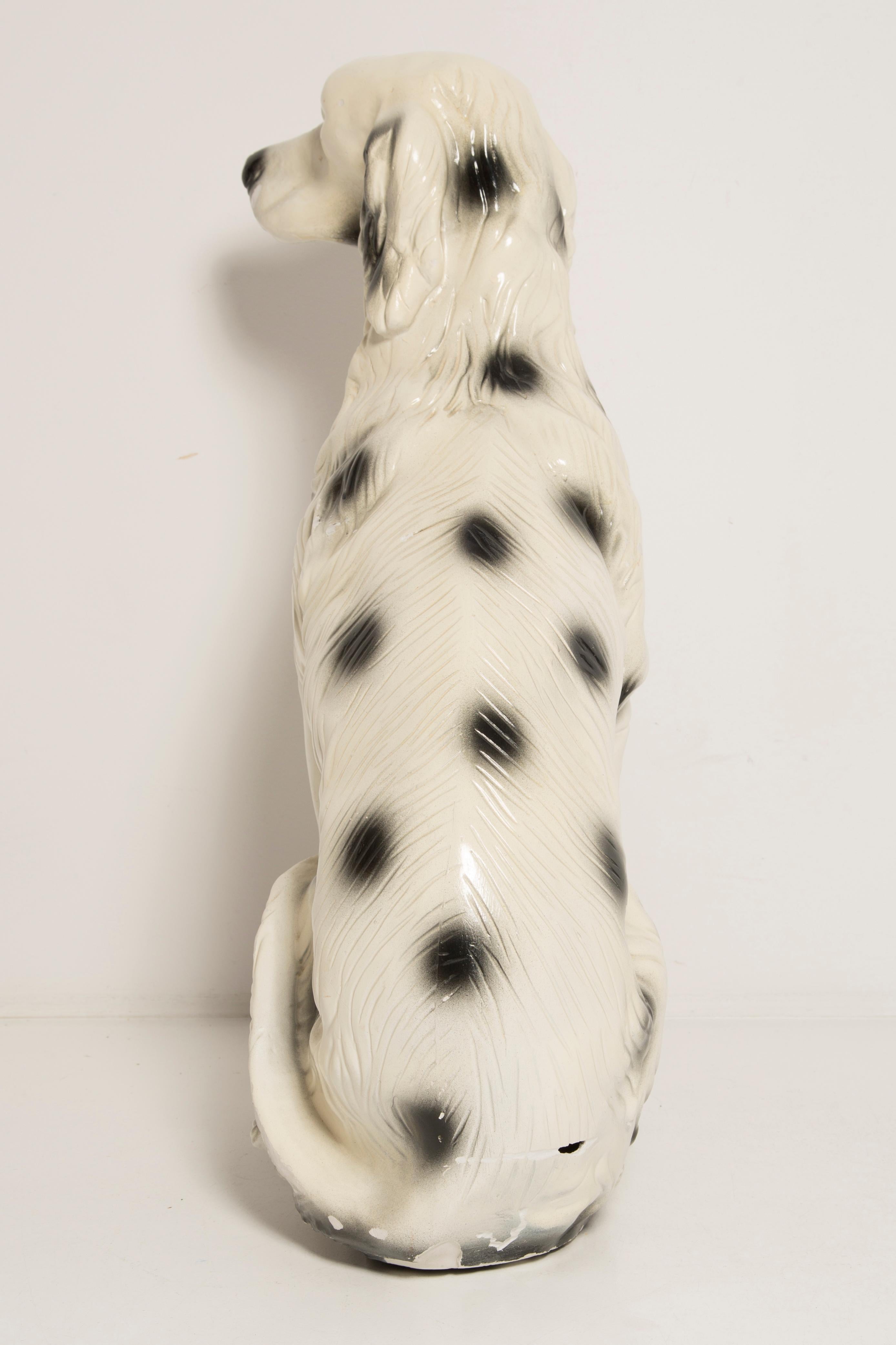 Midcentury White Giant Dalmatian Dog Sculpture, Italy, 1960s 3
