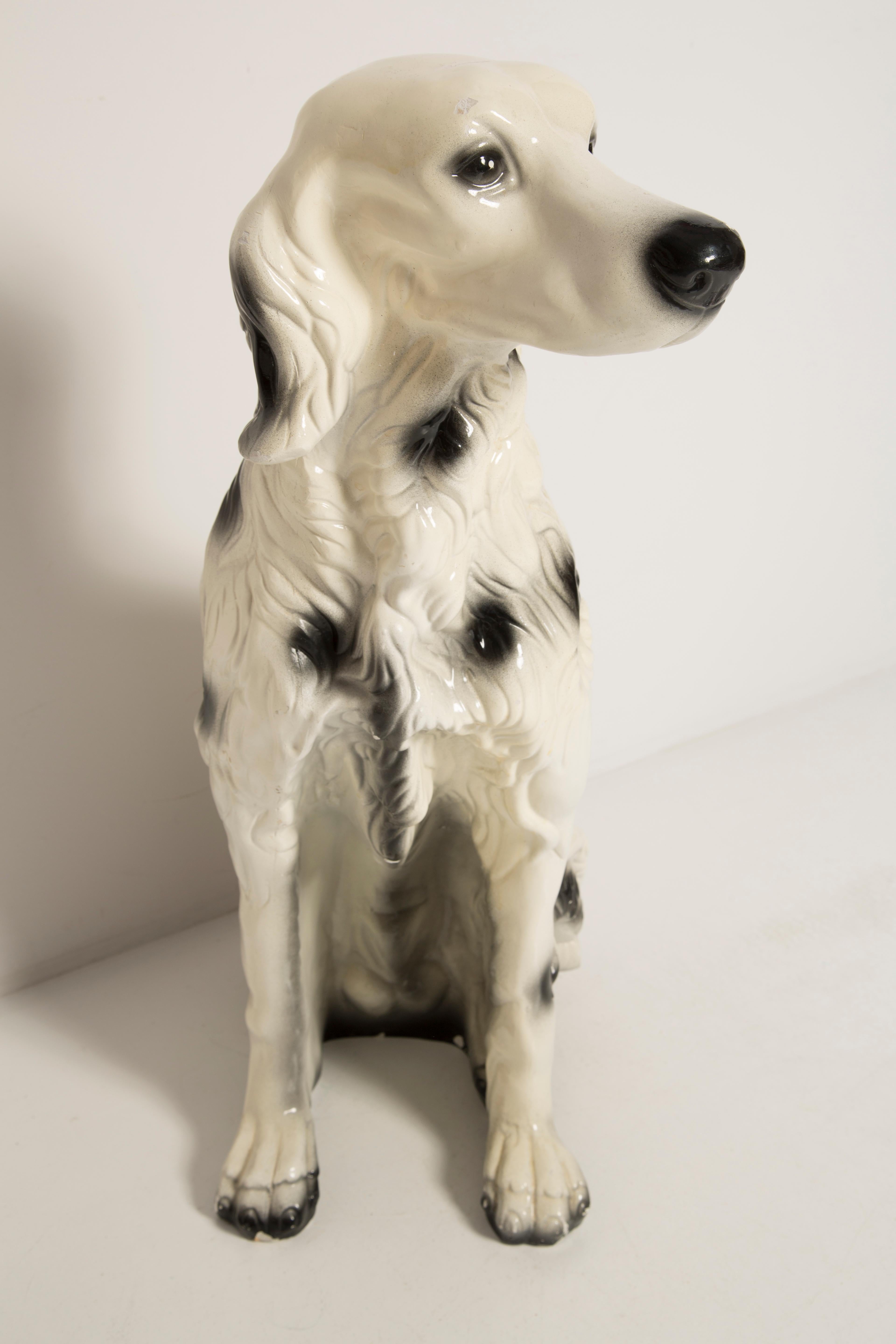 Midcentury White Giant Dalmatian Dog Sculpture, Italy, 1960s 1