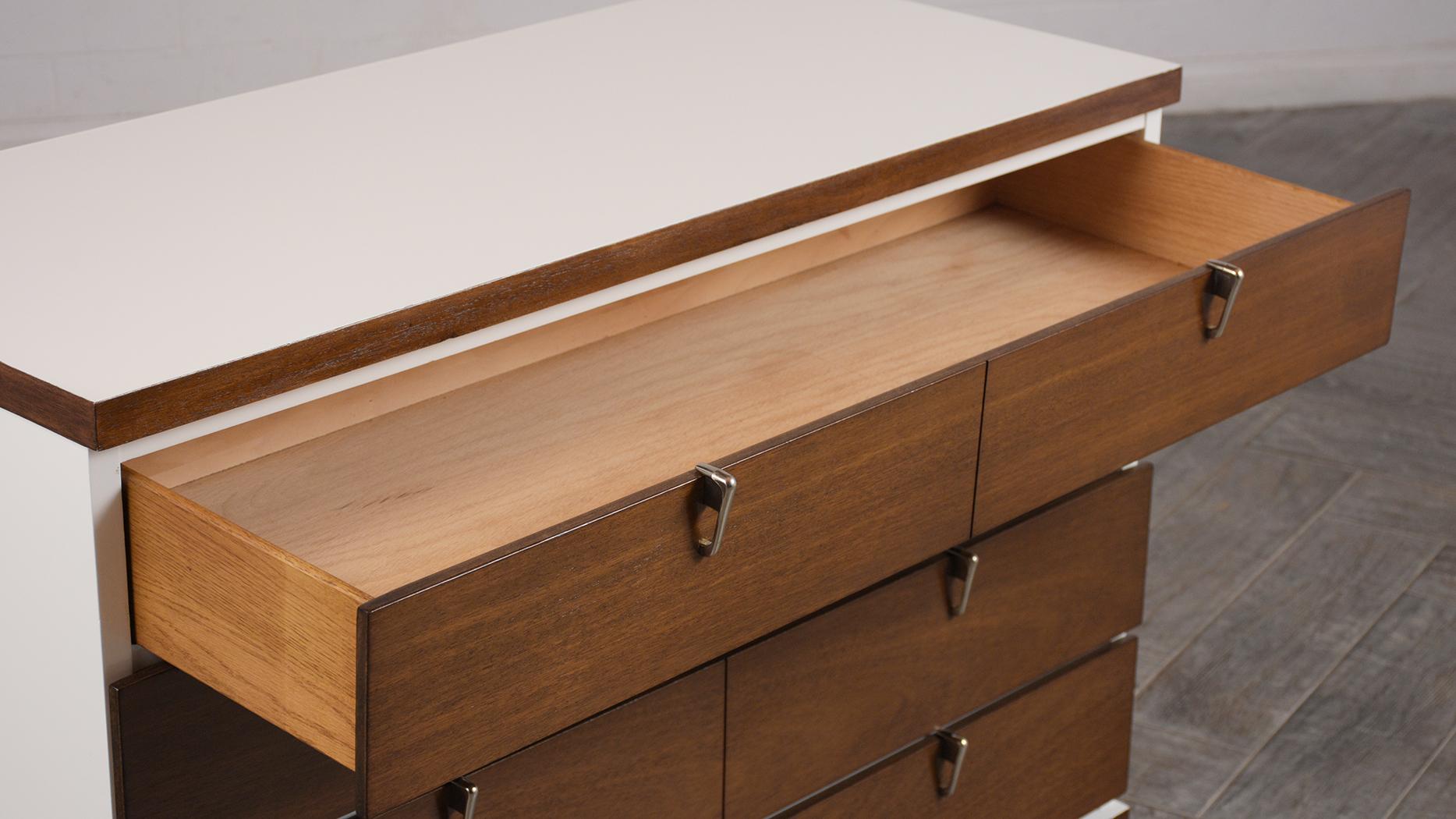 Mid-Century Modern Mid Century White Lacquered Dresser