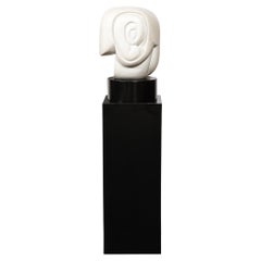 Mid-Century White Marble Amorphic Sculpture Entitled 'In the Beginning' by Katz