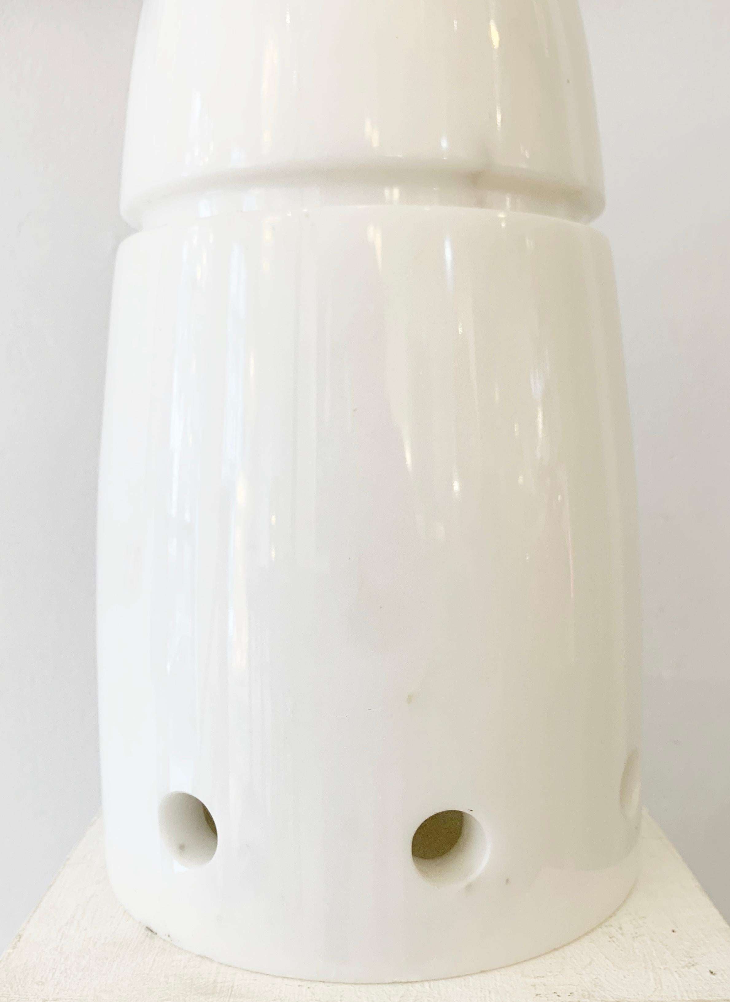 Mid-century white marble lamp - Italy 1970s For Sale 5