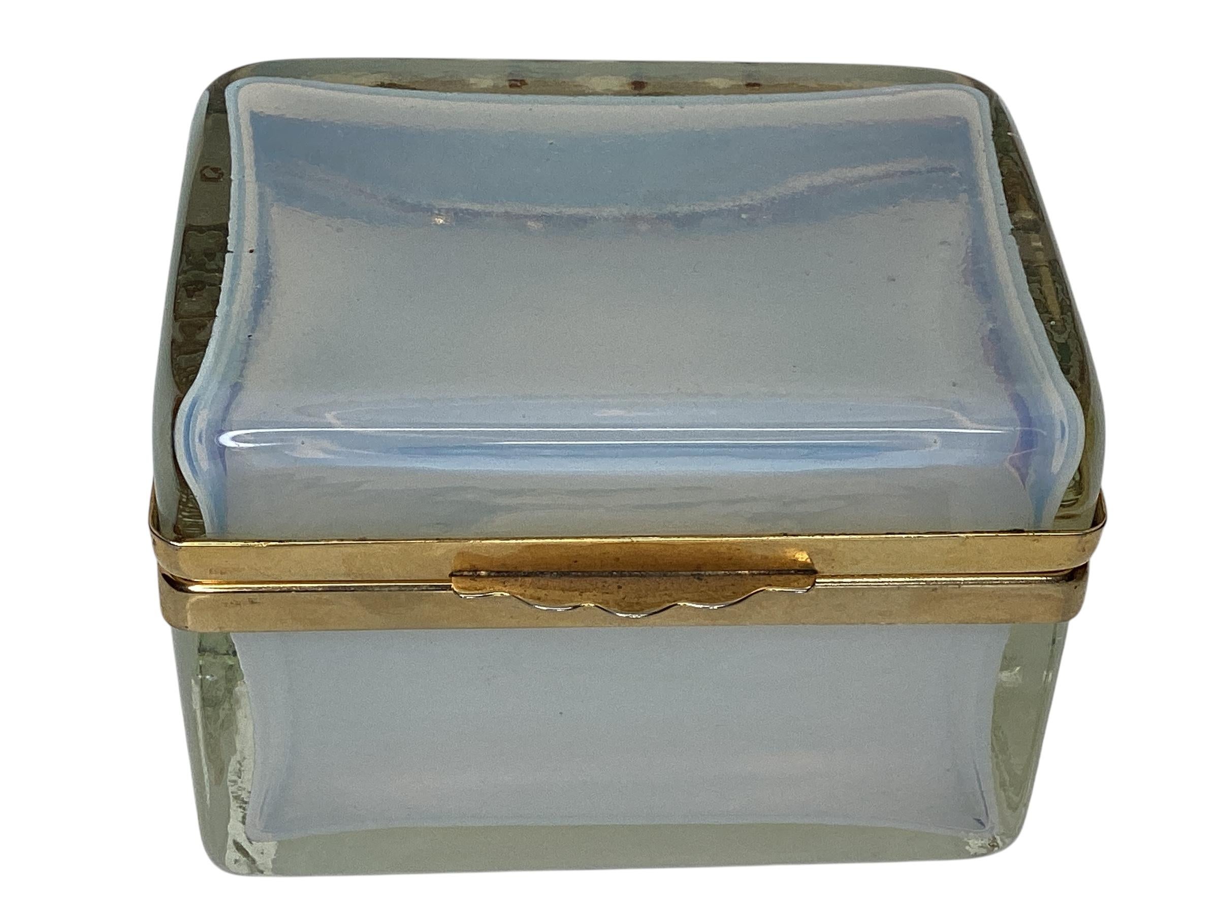 Mid Century White Murano Glass Box For Sale 1