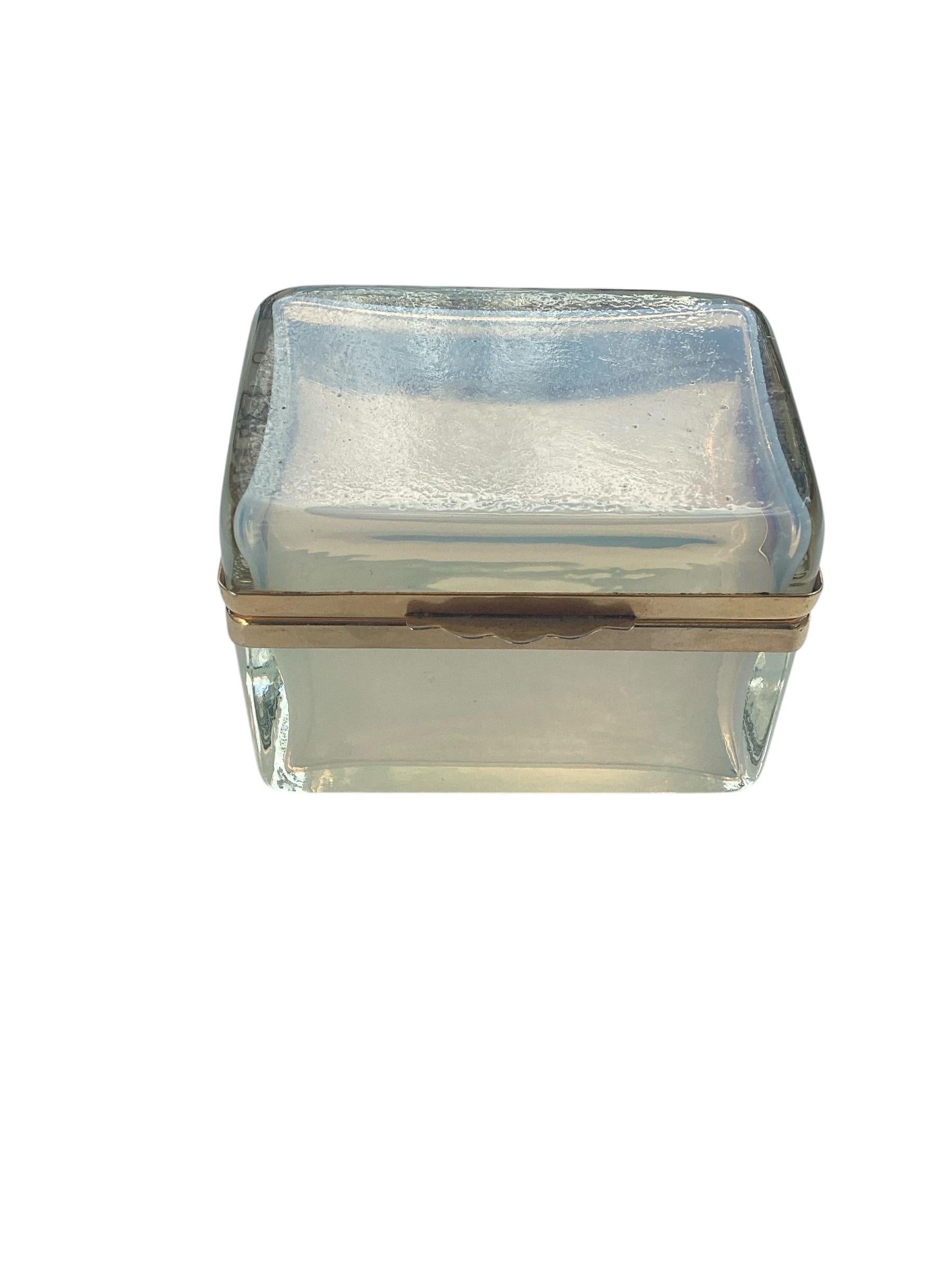 Mid Century White Murano Glass Box For Sale 3