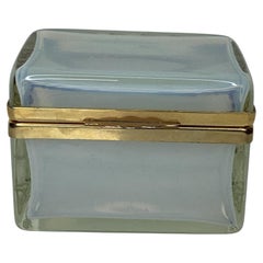 Mid Century White Murano Glass Box
