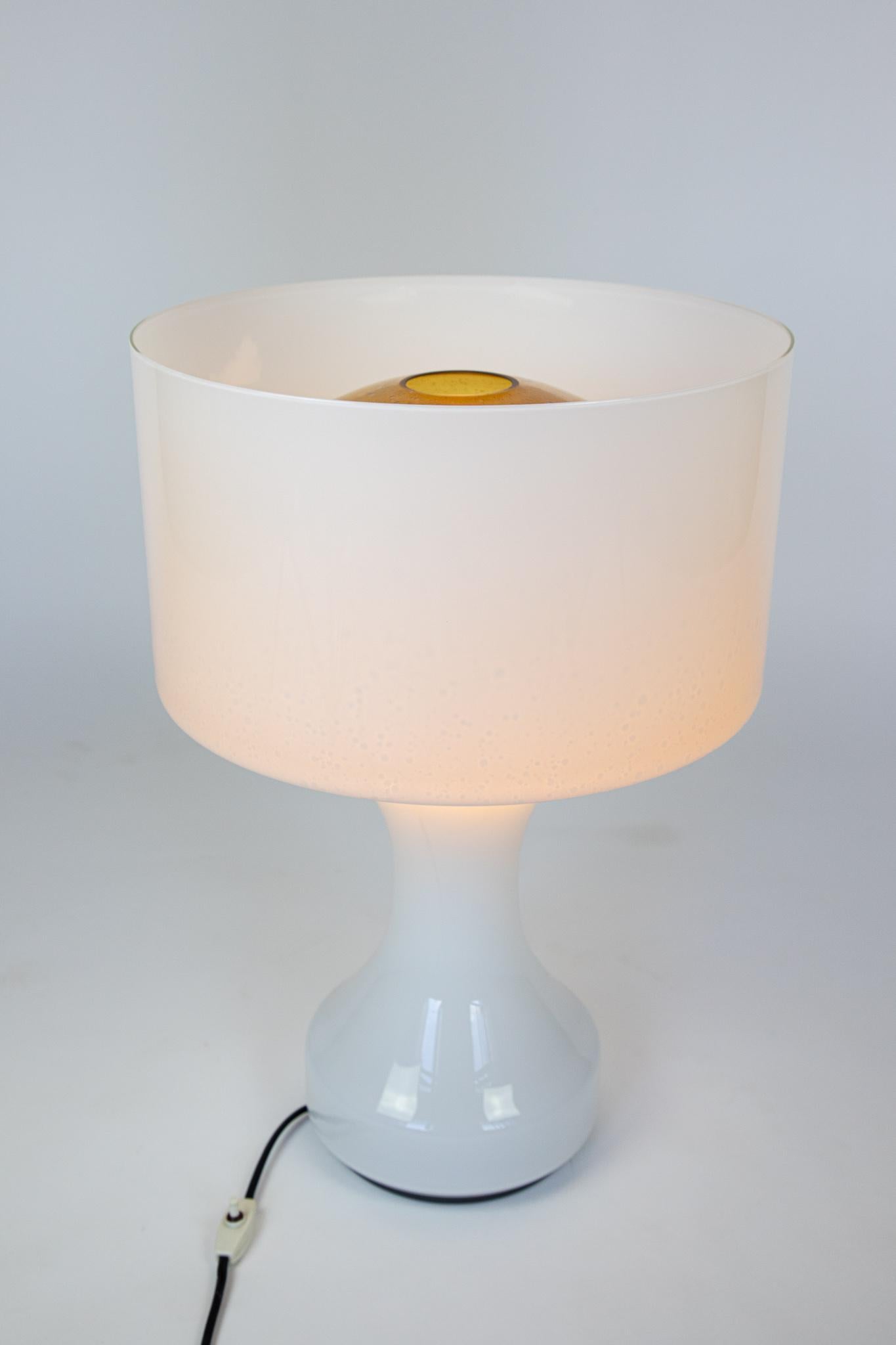 Mid Century Modern  Murano Glass Table Lamp Sebenica for Vistosi, Italy, 1960s 1