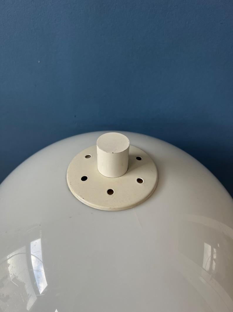 Mid Century White Mushroom Table Lamp by Dijkstra, 1970s For Sale 1