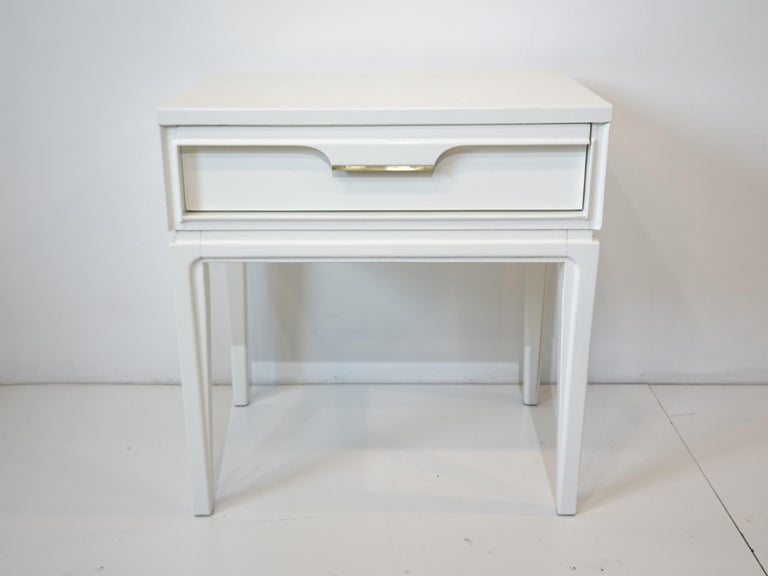 Mid Century White Nightstand by Basic Witz For Sale 2