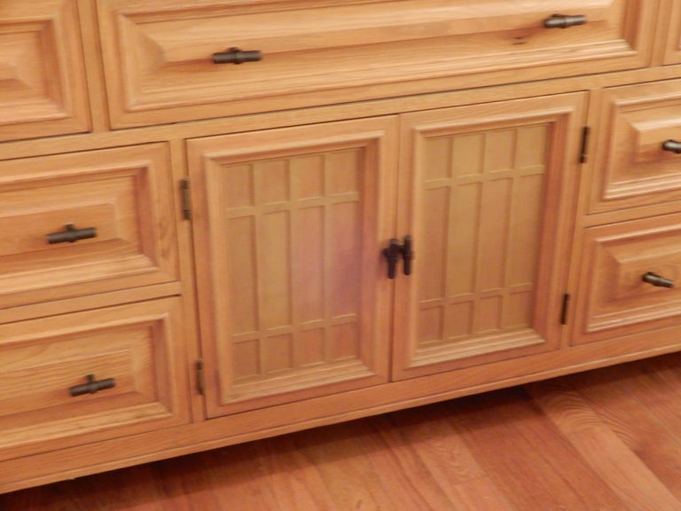 Midcentury White Oak Sideboard Buffet Credenza Server at 1stDibs