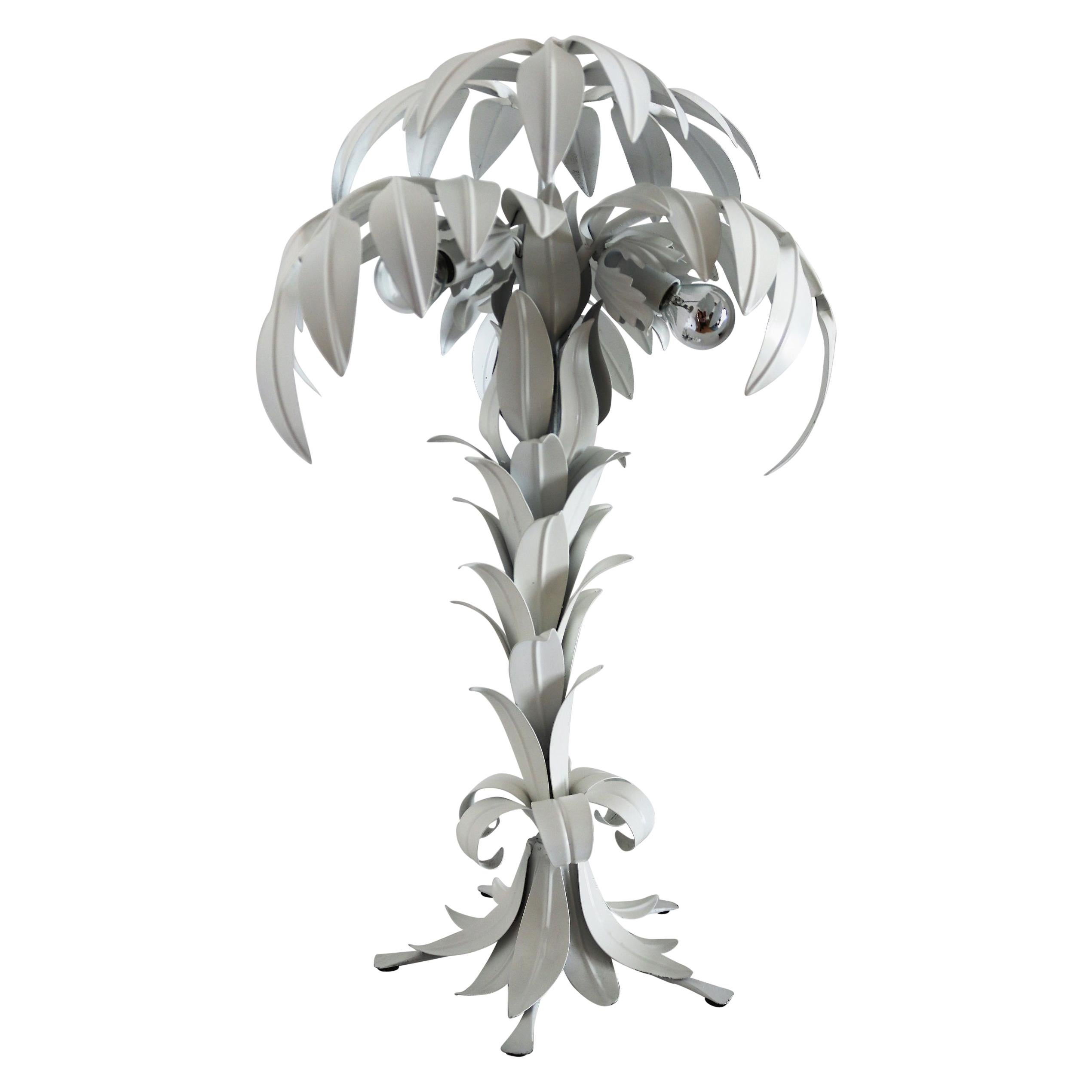 Mid-Century White Palm Tree Table Lamp by Hans Kögl, 1970s