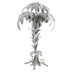 Vintage Mid-Century White Palm Tree Table Lamp by Hans Kögl, 1970s