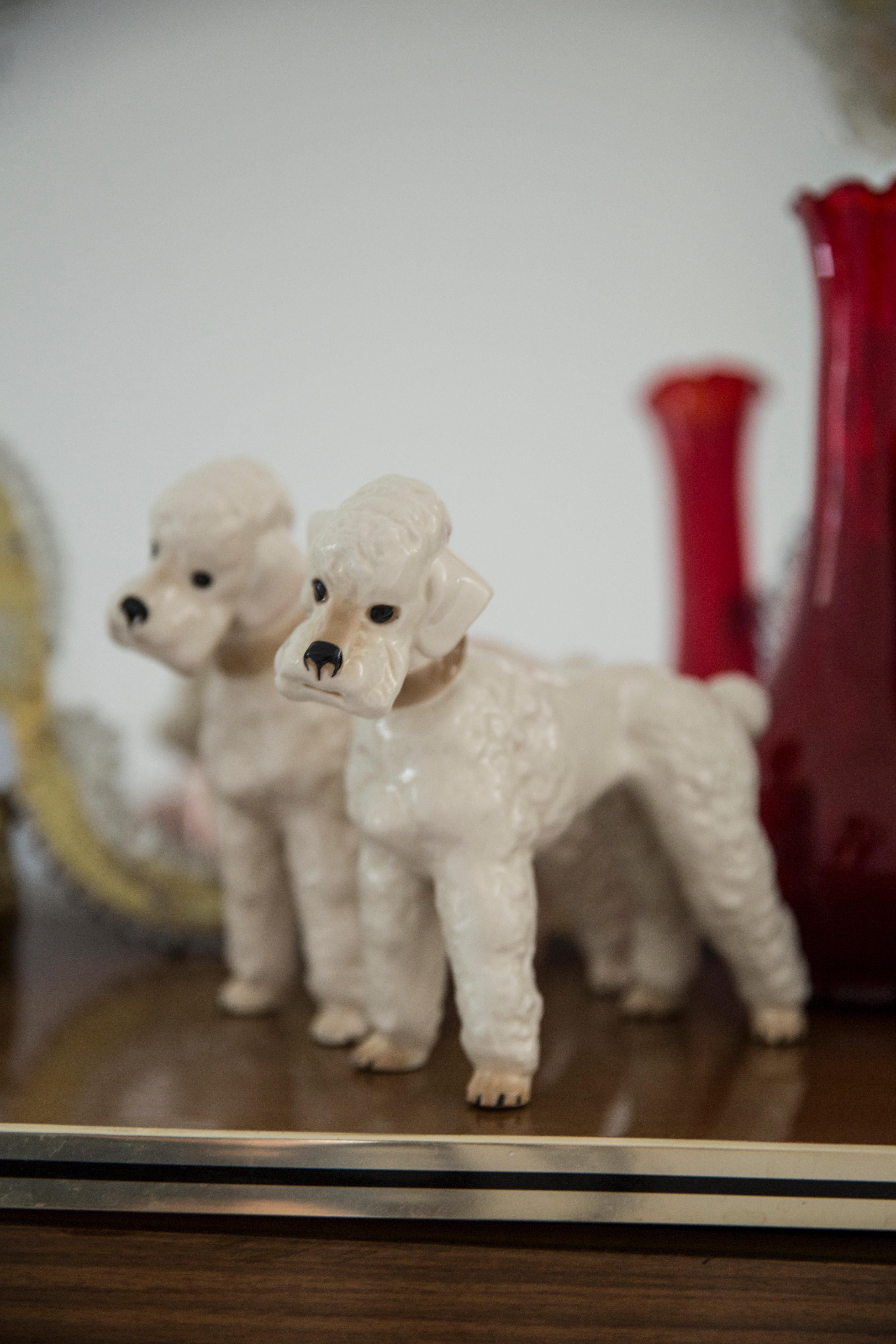Mid-Century Modern Mid Century White Poodle Dog Sculpture, Italy, 1960s For Sale