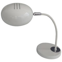 Midcentury White Round Desk Lamp