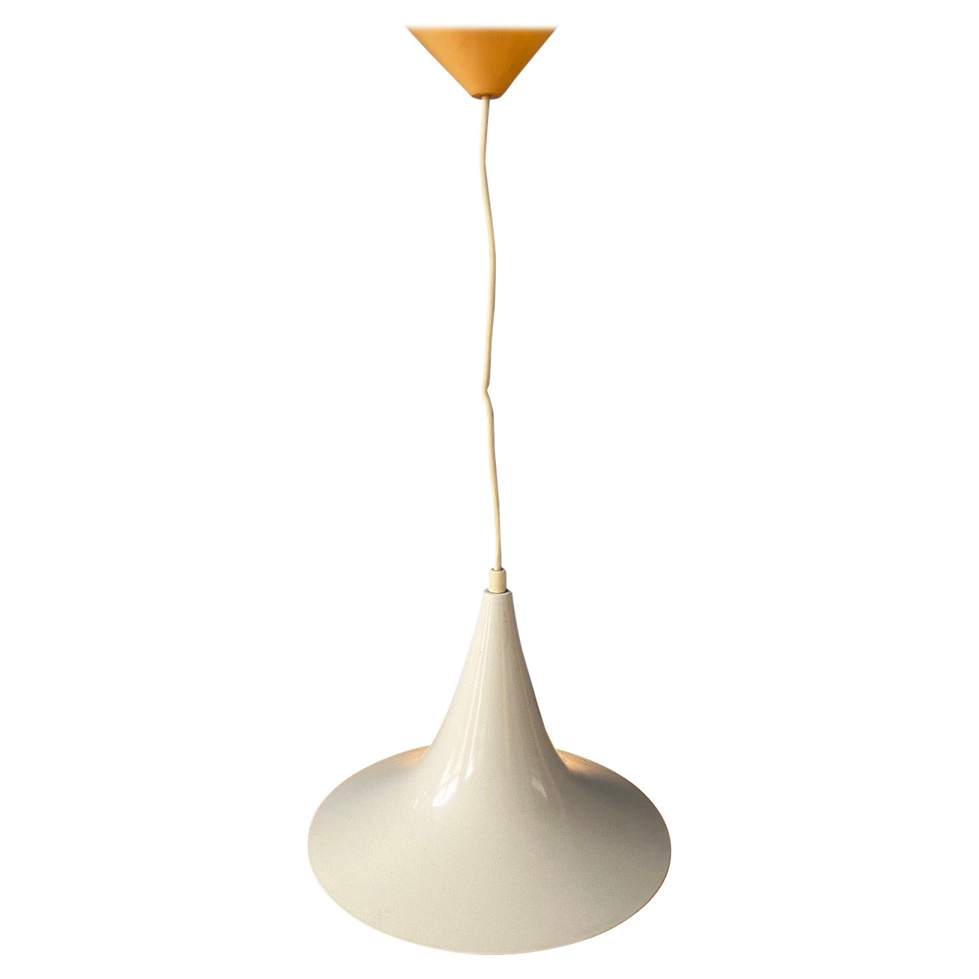 Lampe pendante chapeau de fougère blanche de l'ère spatiale, 1970