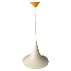 Lampe pendante chapeau de fougère blanche de l'ère spatiale, 1970