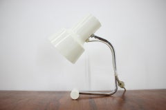 Midcentury White Table Lamp, Napako, 1970s