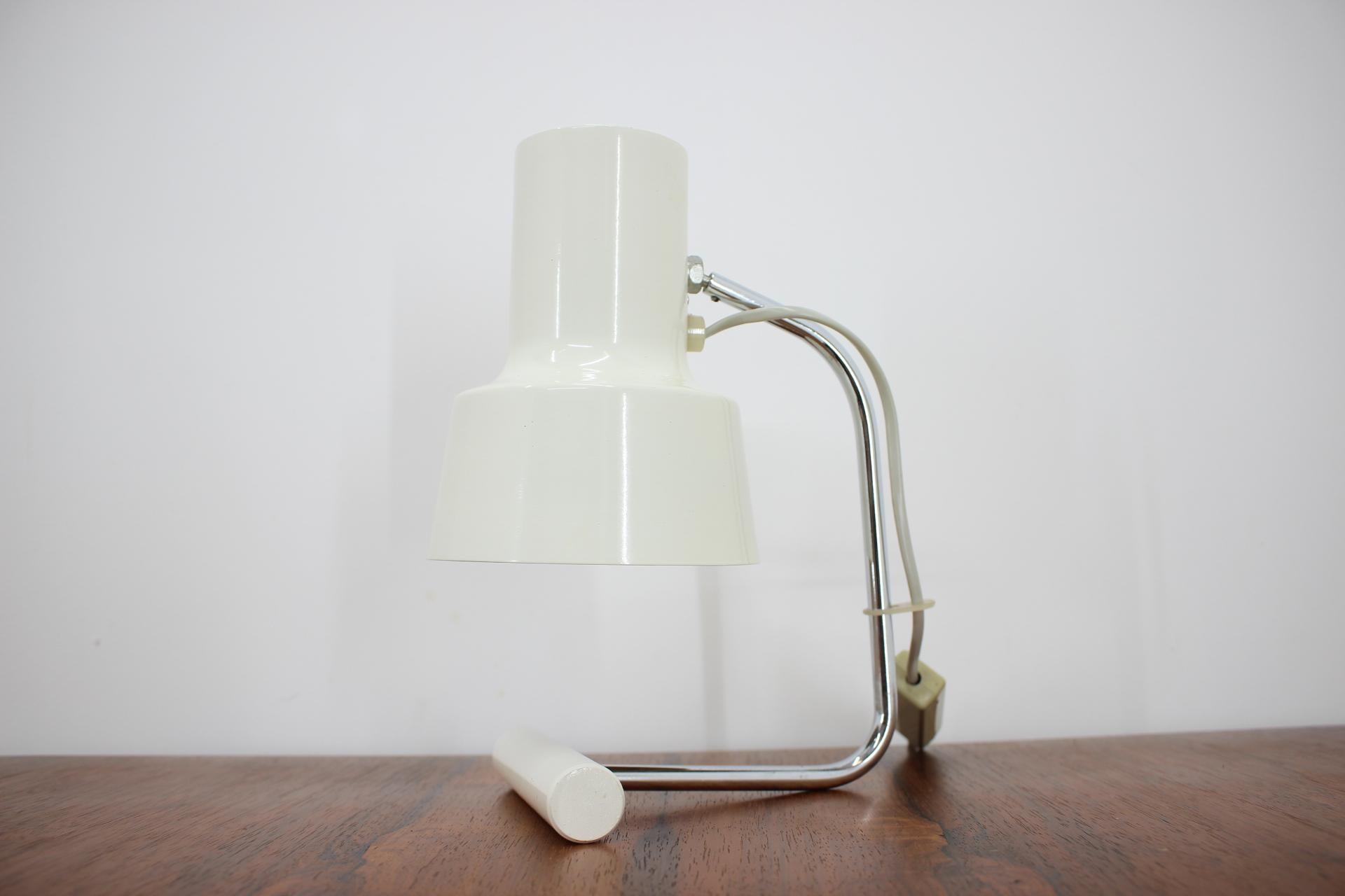 Mid-Century Modern Midcentury White Table Lamp, Napako, 1970s For Sale