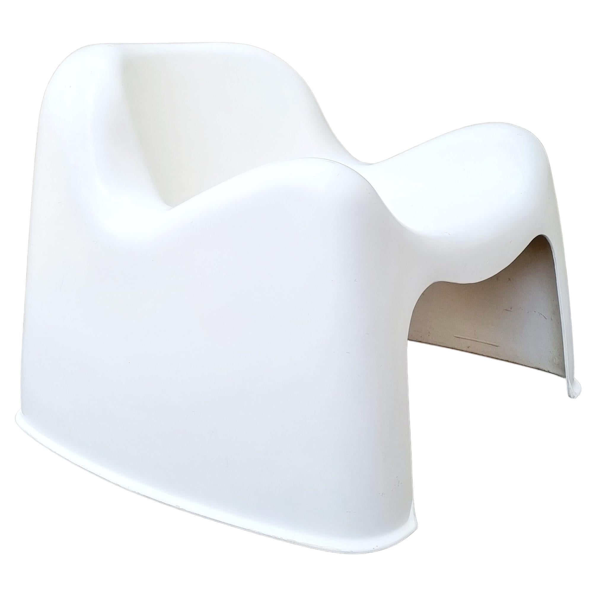 Midcentury White Toga Chair by Sergio Mazza for Artemide, Italy, 1960s For Sale