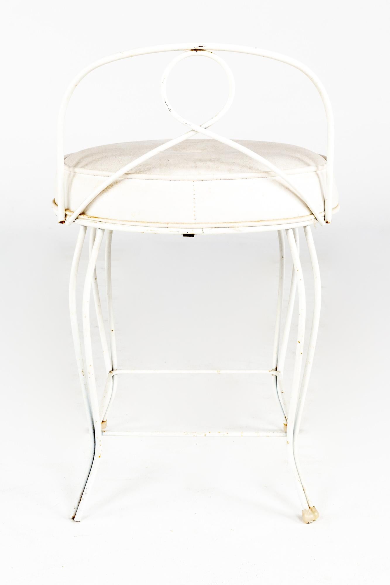 white vanity chair