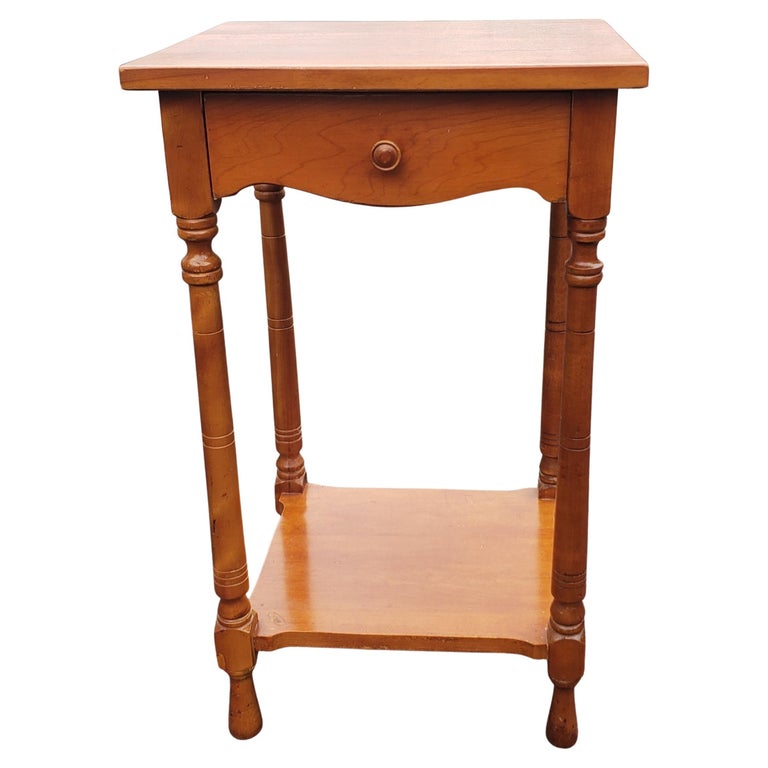 Mid-Century Whitney Furniture Maple Single Drawer Side Table For Sale ...