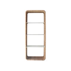 Mid-Century Wicker and Glass Shelving Unit, France, 1960