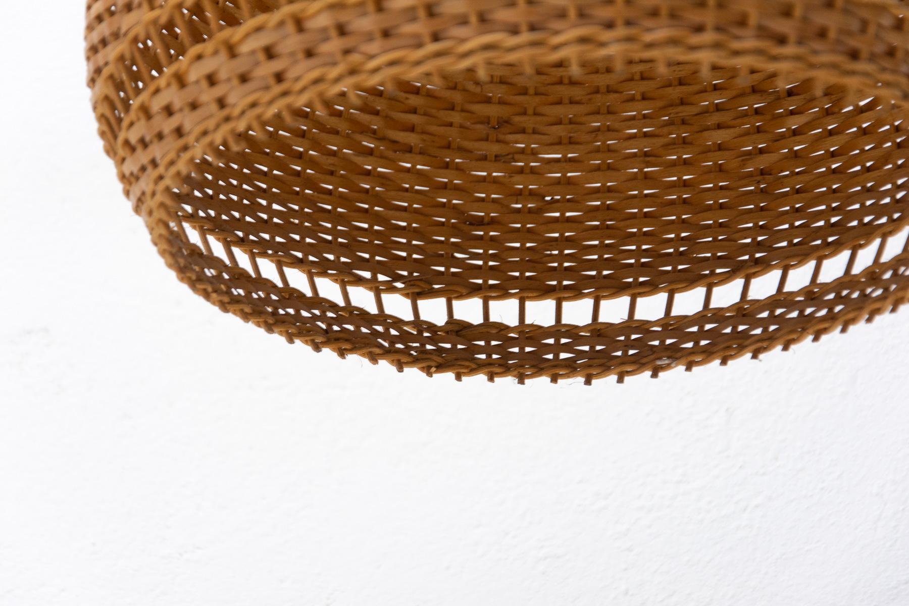 Mid Century Wicker Hanging Chandelier by ULUV, 1960´s For Sale 3