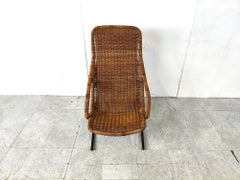 Mid-Century Wicker lounge chair by Dirk Van Sliedrecht, 1960's, Netherlands