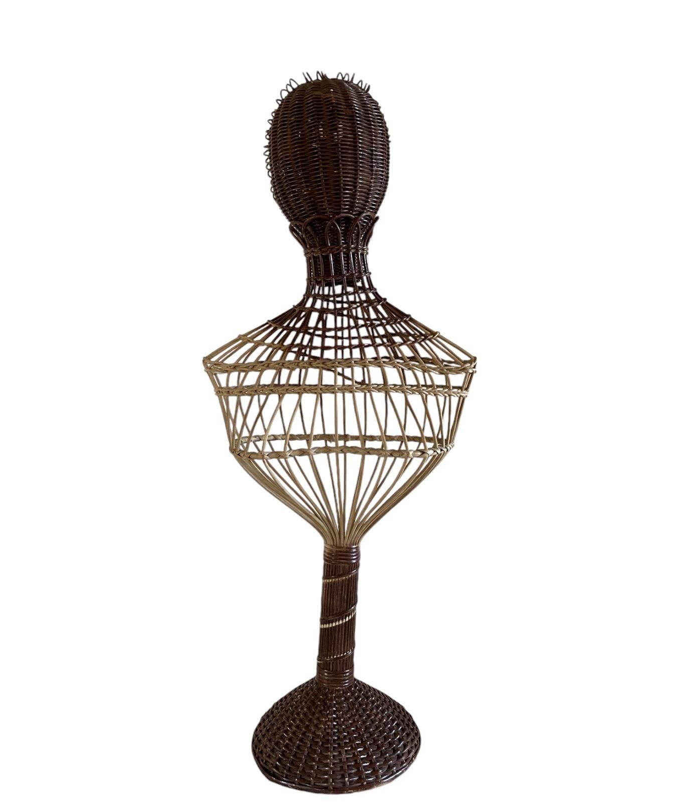 Maniquí de mimbre de mediados de siglo, Posa Italia años 50 en venta 12