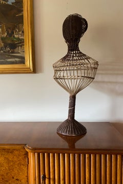 Mid-century wicker mannequin, Posa Italy 1950s