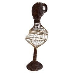 Mid-century wicker mannequin, Posa Italy 1950s