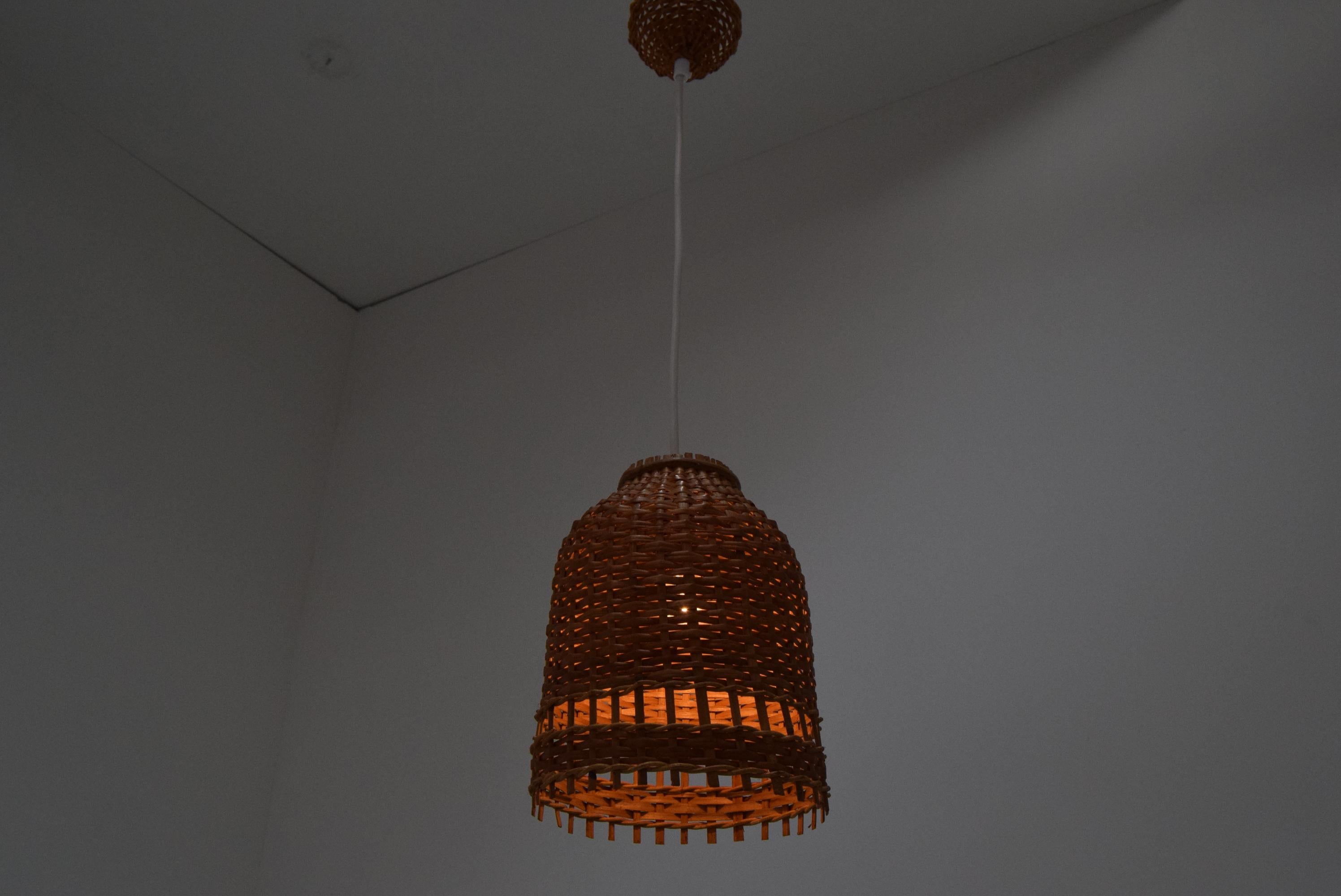 Mid-Century Wicker Pendant from Uluv, 1960´s For Sale 5