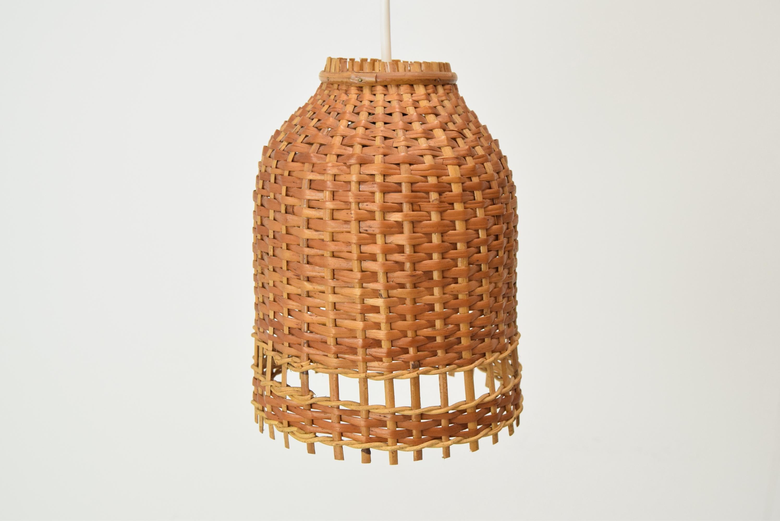 Mid-Century Modern Mid-Century Wicker Pendant from Uluv, 1960´s For Sale