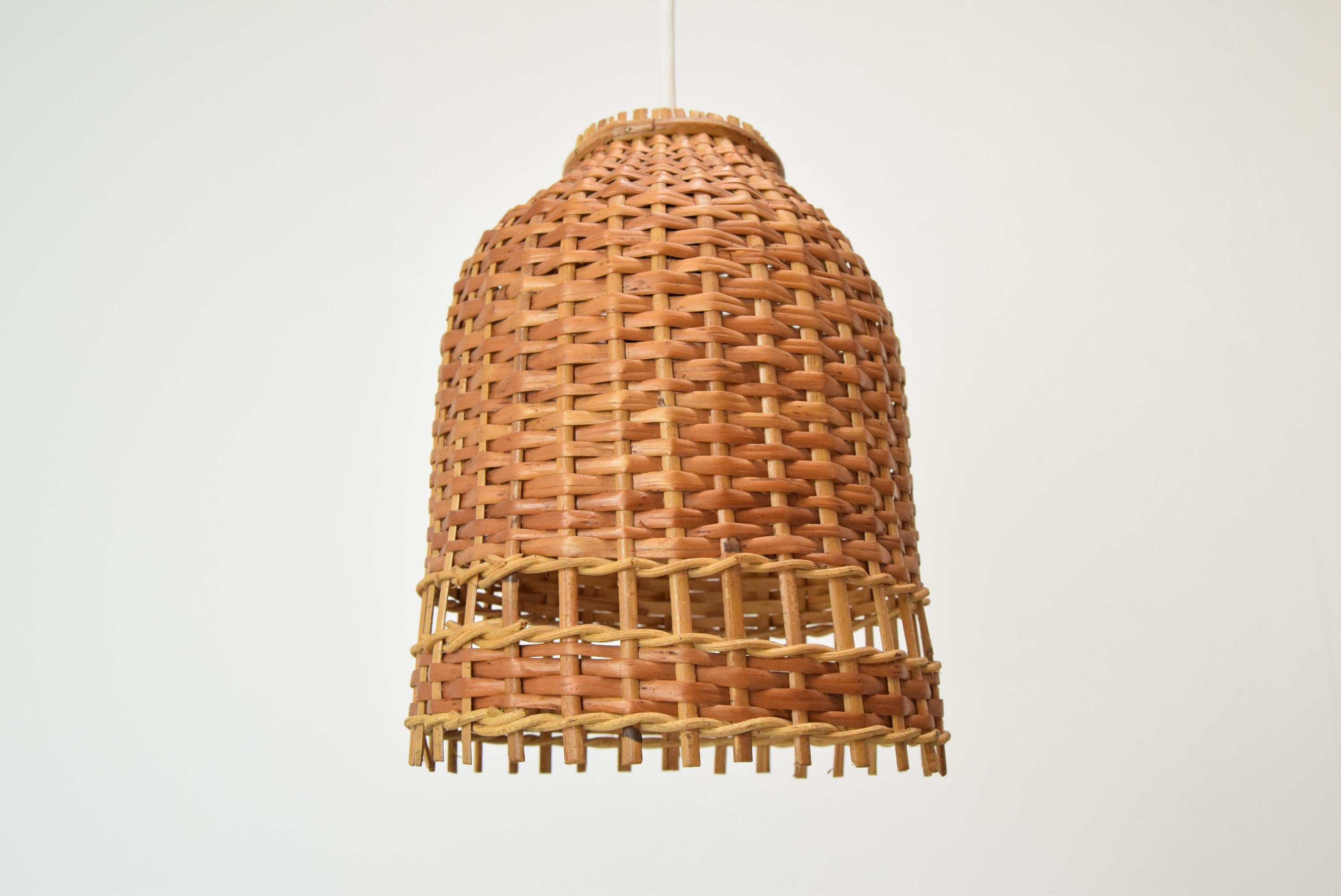 Mid-20th Century Mid-Century Wicker Pendant from Uluv, 1960´s For Sale