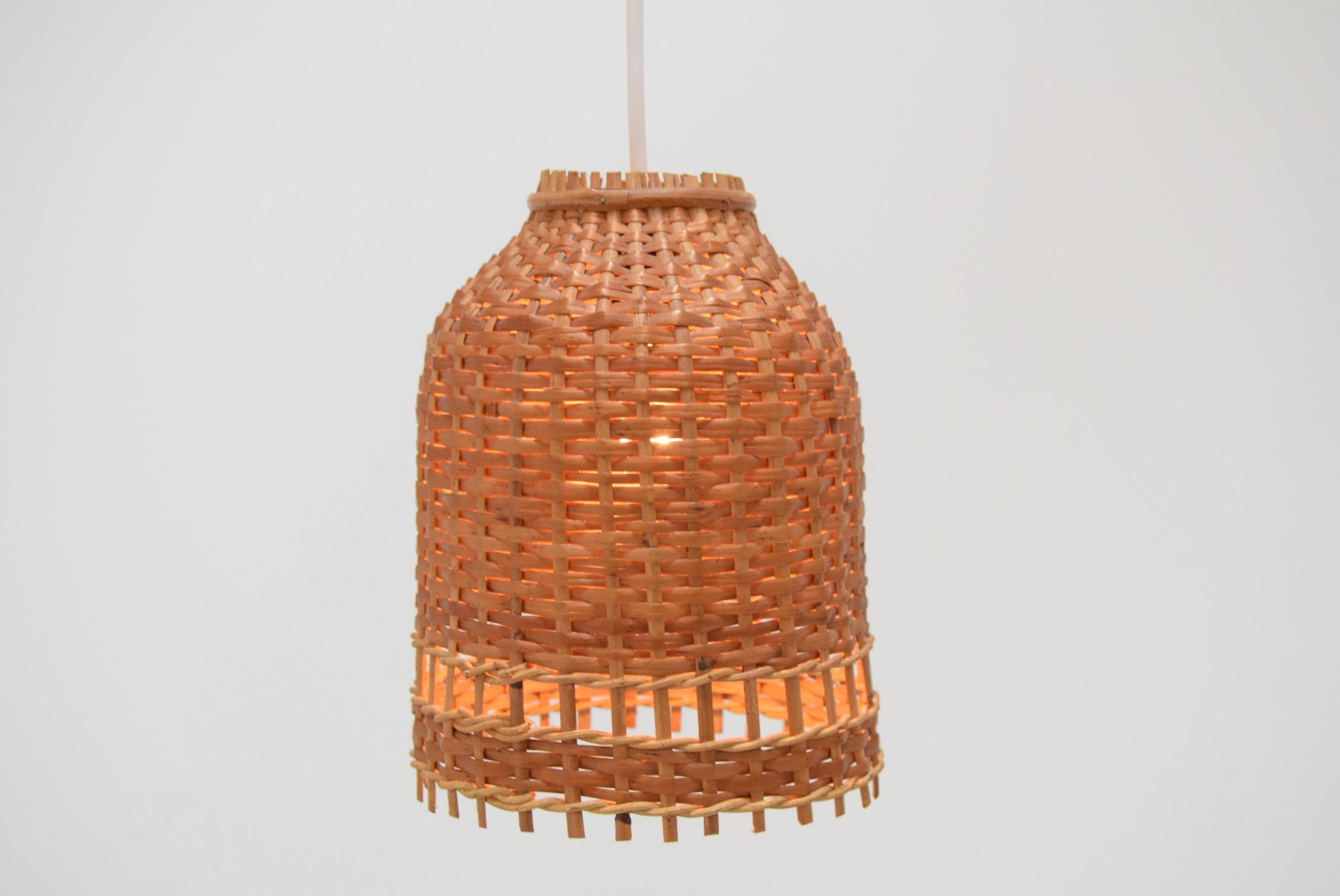 Mid-Century Wicker Pendant from Uluv, 1960´s For Sale 1